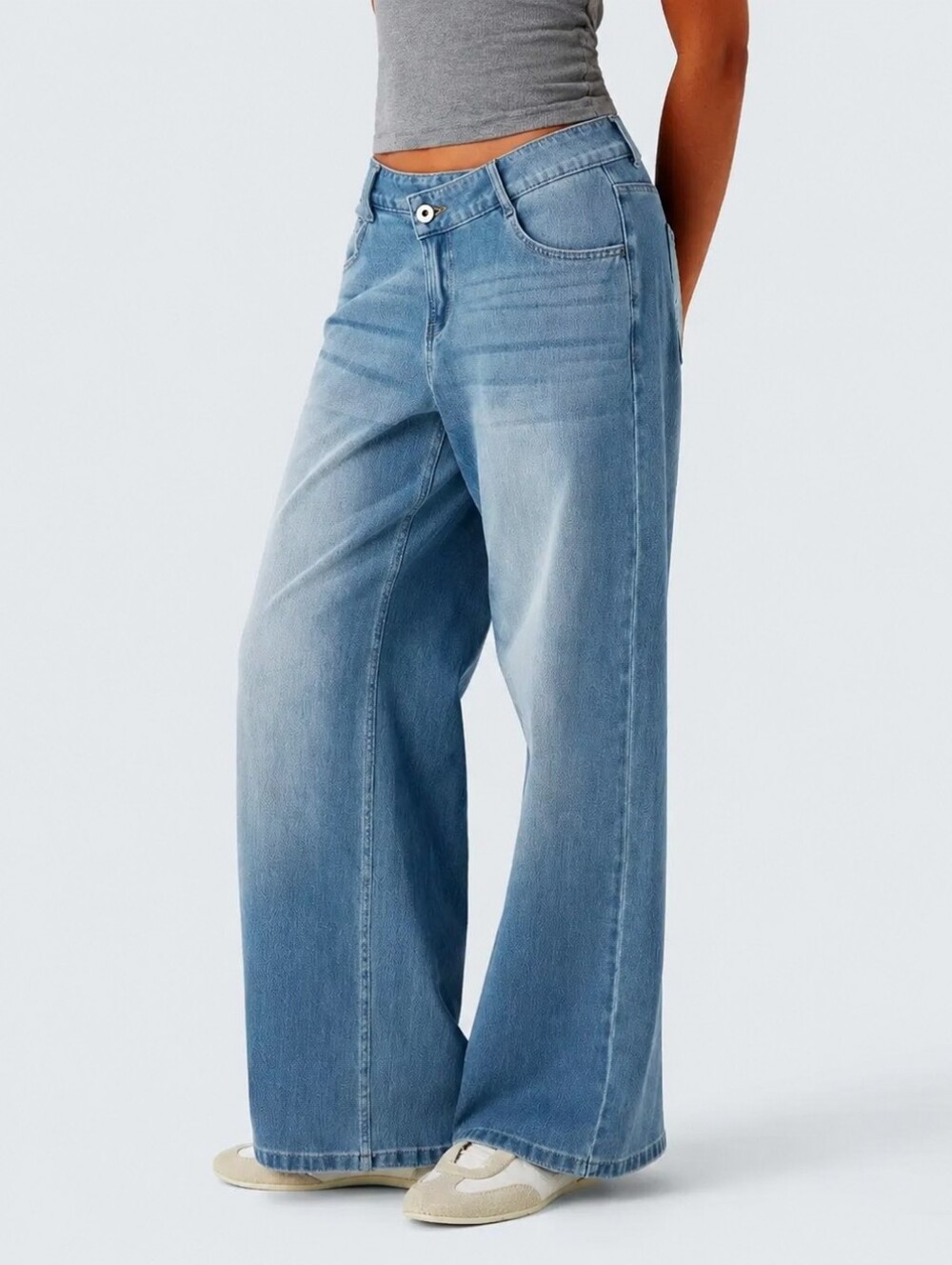 NWT- HALARA Light Blue Wide-Leg Jeans